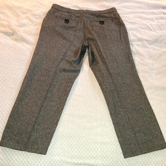 Brooklyn Industries salt and pepper wool blend pants with leather accents - Picture 5 of 6